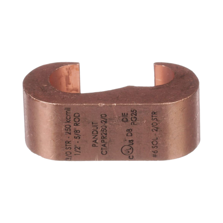 Conector de compresión a tierra de cobre Panduit CTAPR2/0-2-L, 1Pz