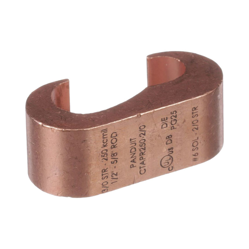 Conector de compresión a tierra de cobre Panduit CTAPR2/0-2-L, 1Pz