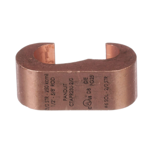 Conector de compresión a tierra de cobre Panduit CTAPR2/0-2/0-L, 50Pz