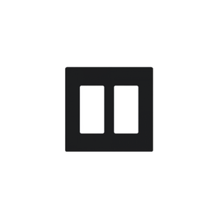 Placa de pared 2 espacio, para atenuador (dimmer), switch ó control remoto PICO inalámbrico.