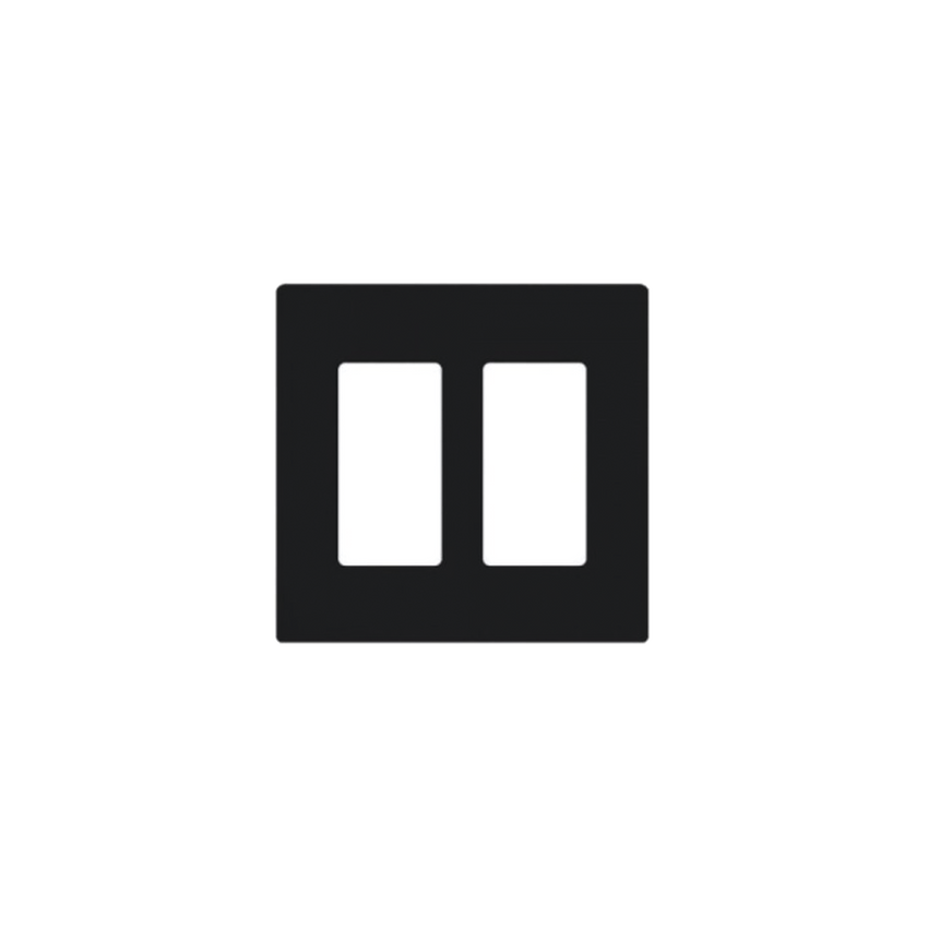 Placa de pared 2 espacio, para atenuador (dimmer), switch ó control remoto PICO inalámbrico.