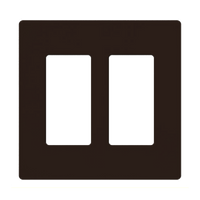 Placa de pared 2 espacio, para atenuador (dimmer), switch ó control remoto PICO inalámbrico.