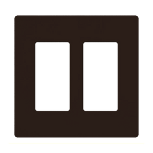 Placa de pared 2 espacio, para atenuador (dimmer), switch ó control remoto PICO inalámbrico.