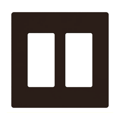 Placa de pared 2 espacio, para atenuador (dimmer), switch ó control remoto PICO inalámbrico.