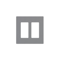 Placa de pared 2 espacio, para atenuador (dimmer), switch ó control remoto PICO inalámbrico.