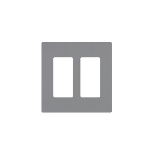 Placa de pared 2 espacio, para atenuador (dimmer), switch ó control remoto PICO inalámbrico.