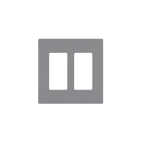 Placa de pared 2 espacio, para atenuador (dimmer), switch ó control remoto PICO inalámbrico.