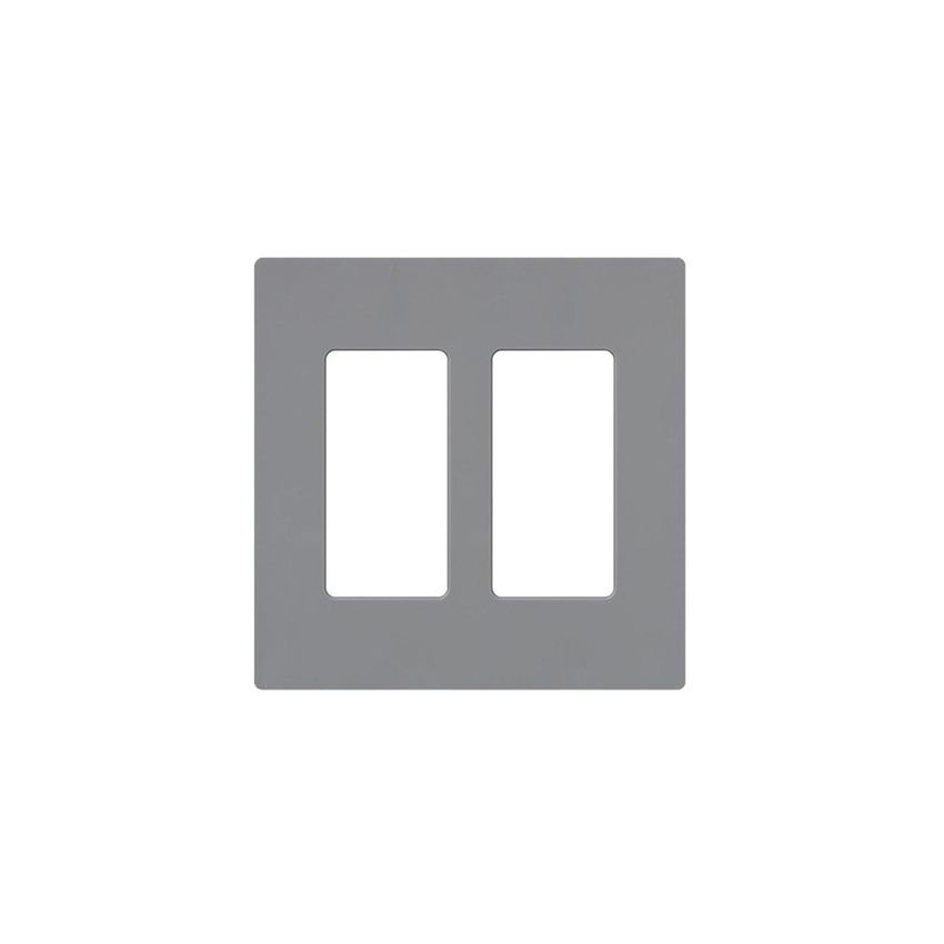 Placa de pared 2 espacio, para atenuador (dimmer), switch ó control remoto PICO inalámbrico.