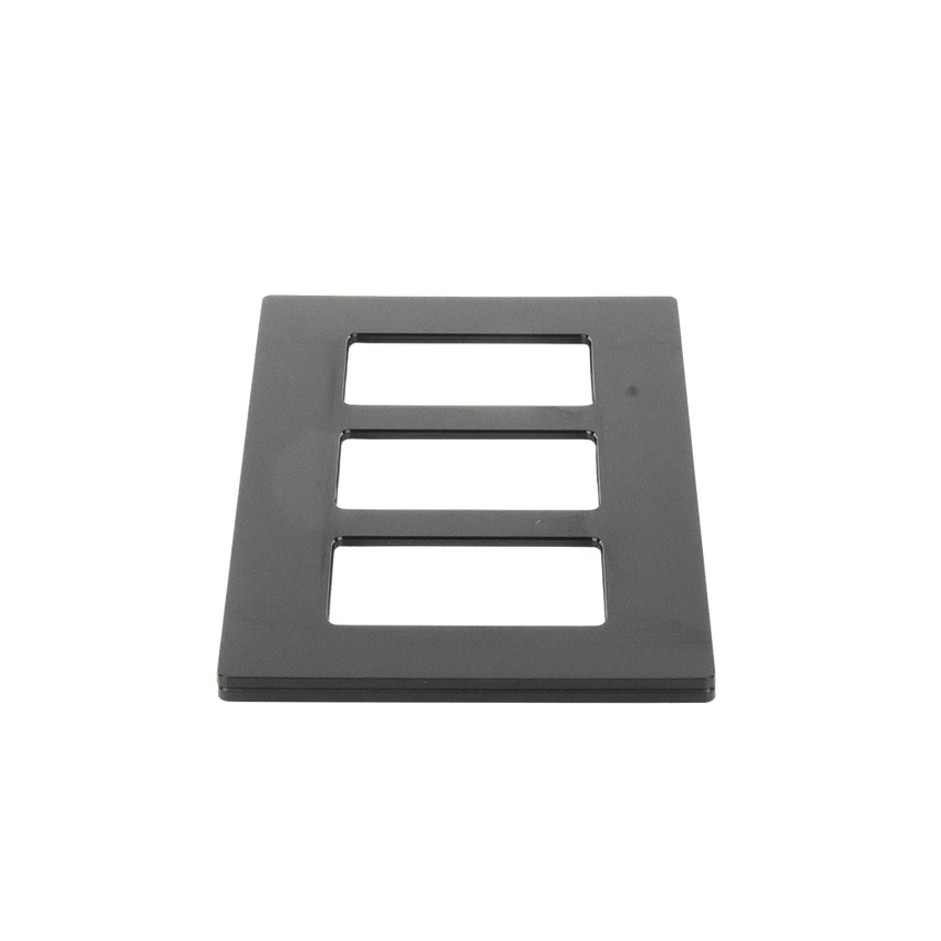 Tapa Color Blanco Negro para interruptor o dimmer Lutron, 3 gang, limpio y moderno