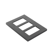 Tapa Color Blanco Negro para interruptor o dimmer Lutron, 3 gang, limpio y moderno