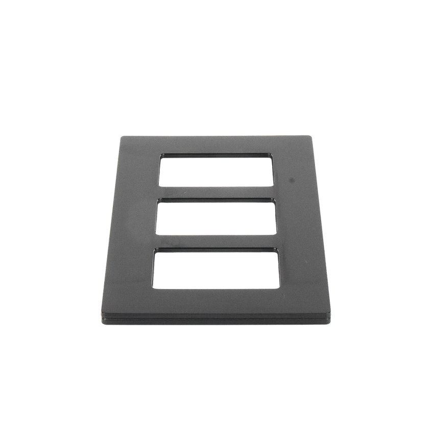 Tapa Color Blanco Negro para interruptor o dimmer Lutron, 3 gang, limpio y moderno