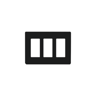 Placa de pared 3 espacio, para atenuador (dimmer), switch ó control remoto PICO inalámbrico.