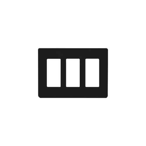 Placa de pared 3 espacio, para atenuador (dimmer), switch ó control remoto PICO inalámbrico.