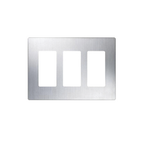 Tapa Color Metalico para interruptor o dimmer Lutron, 3 gang, limpio y moderno