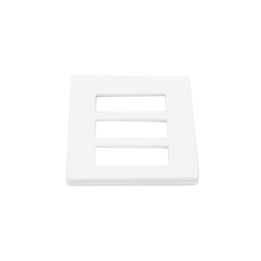 Tapa Color Blanco para interruptor o dimmer Lutron, 3 gang, limpio y moderno