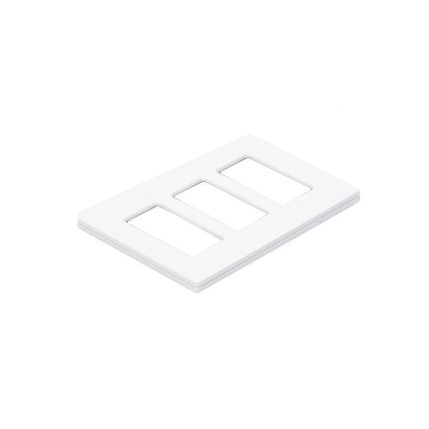 Tapa Color Blanco para interruptor o dimmer Lutron, 3 gang, limpio y moderno