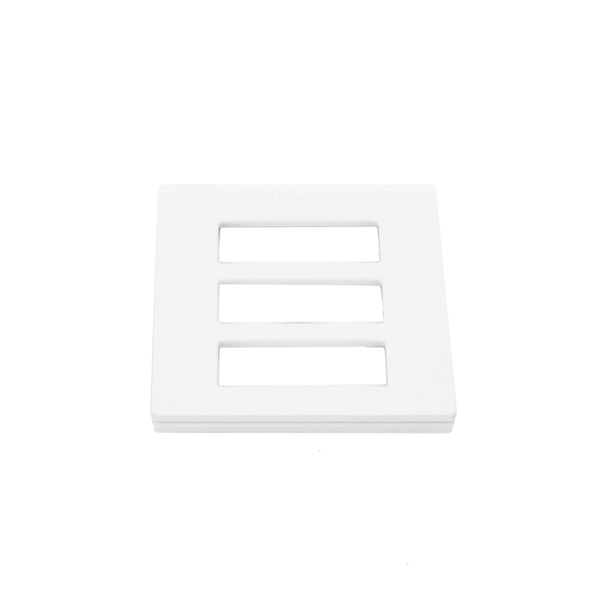 Tapa Color Blanco para interruptor o dimmer Lutron, 3 gang, limpio y moderno