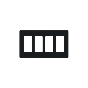 Placa de pared 4 espacio, para atenuador (dimmer), switch ó control remoto PICO inalámbrico.