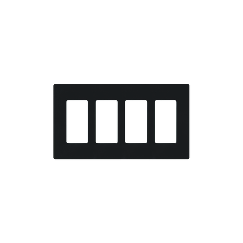 Placa de pared 4 espacio, para atenuador (dimmer), switch ó control remoto PICO inalámbrico.