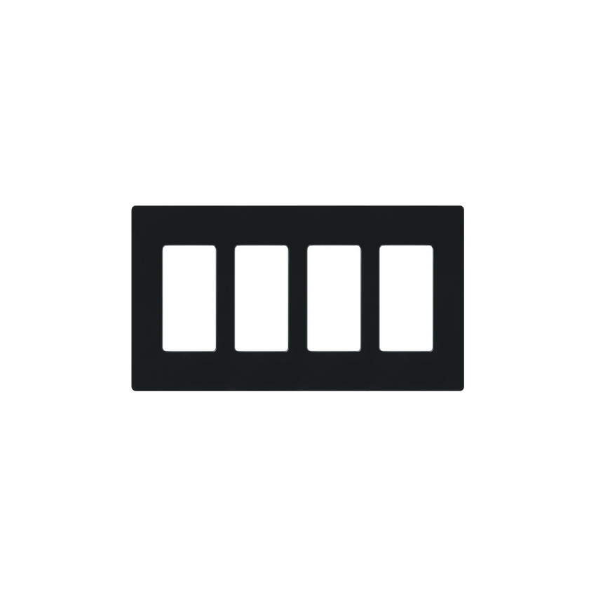 Placa de pared 4 espacio, para atenuador (dimmer), switch ó control remoto PICO inalámbrico.