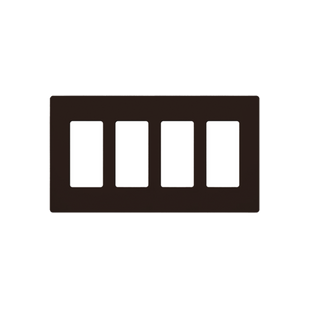 PLACA DE PARED COLOR CAFÉ, 4 ESPACIOS