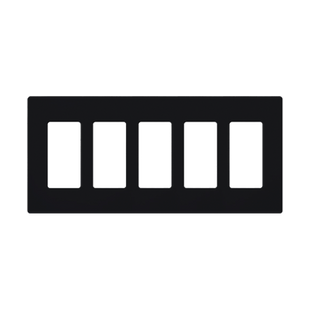 Placa de pared 5 espacios, para atenuador (dimmer), switch ó control remoto PICO inalámbrico