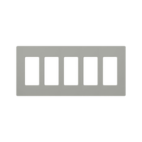 PLACA DE PARED COLOR GRIS, 5 ESPACIOS