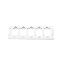 Placa de pared 5 espacios, para atenuador (dimmer), switch ó control remoto PICO inalámbrico