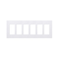 Placa de pared 6 espacios, para atenuador (dimmer), switch ó control remoto PICO inalámbrico