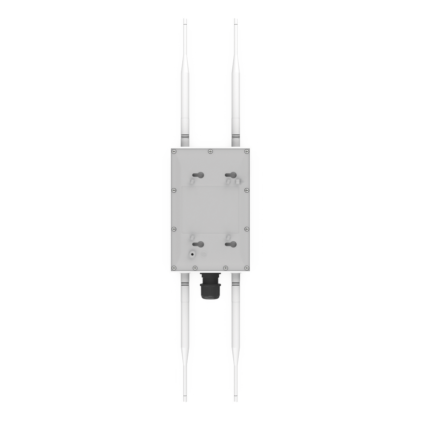 Punto de Acceso Súper WiFi 6 y PTMP para Exterior, Hasta 250 m de Cobertura, Doble Banda Simultanea, 574 Mbps en 2.4 GHz y 1.2 Gbps en 5GHz, 256 Usuarios Concurrentes  por Banda,  Administración en Nube Gratis con INSIGHTS
