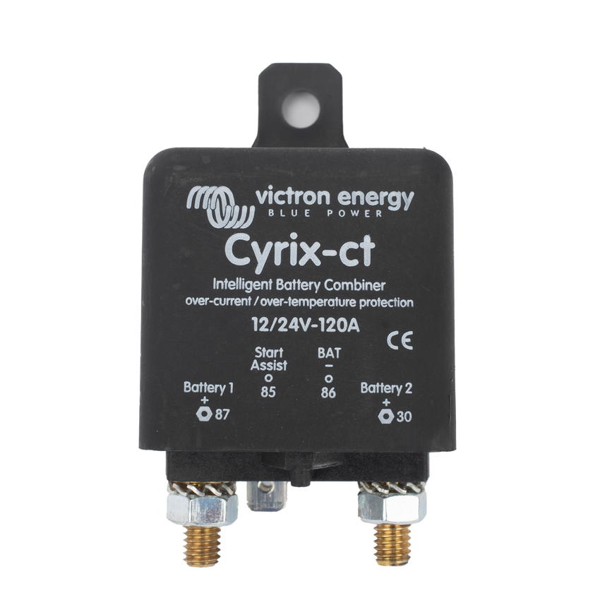 Cyrix-CT 12/24 V 120 A / Combinador Inteligente de Baterías en Vehículos y Embarcaciones
