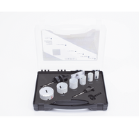 Kit de broca sierras (3/4 - 2 1/4 in) incluye 6 piezas de broca sierras, 2 adaptadores y resorte de expulsión.