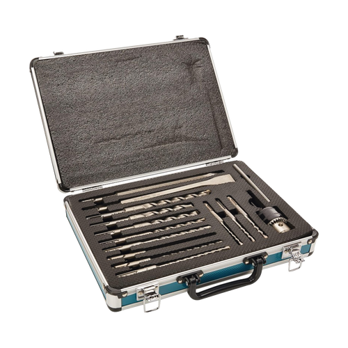 Juego de 14 piezas de Brocas, Cinceles y Broquero SDS Plus Makita