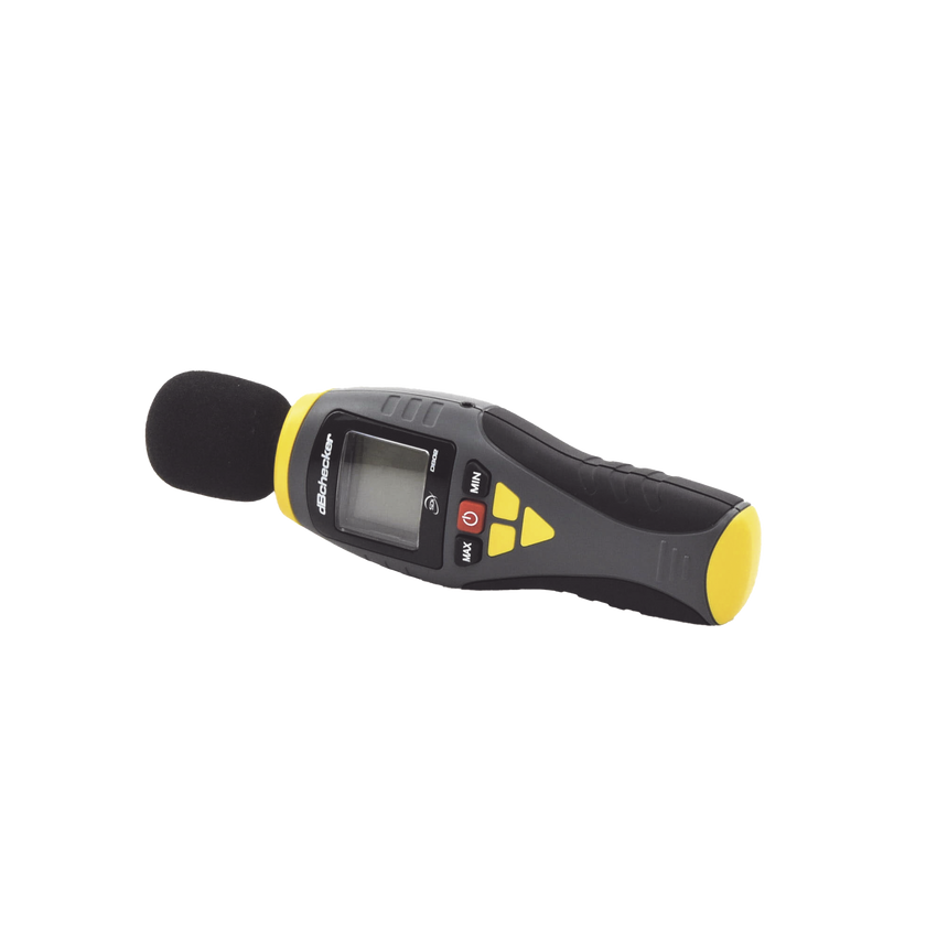 Medidor de Decibeles Profesional / Rango 40-130 dB en 4 Escalas / Precisión ±2 dB / Cumple NFPA 72 y ANSI S1.4 / LCD 4 Dígitos con Max/Min Hold / Micrófono Condensador Electret ½ Pulgada