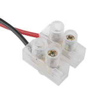 Cable de Alimentación con Conector Macho a Bloque de Terminal Atornillable / Calibre 18 AWG / Longitud 28.5 cm (11.22 Pulgadas) / Ideal para Alimentación de Cámaras