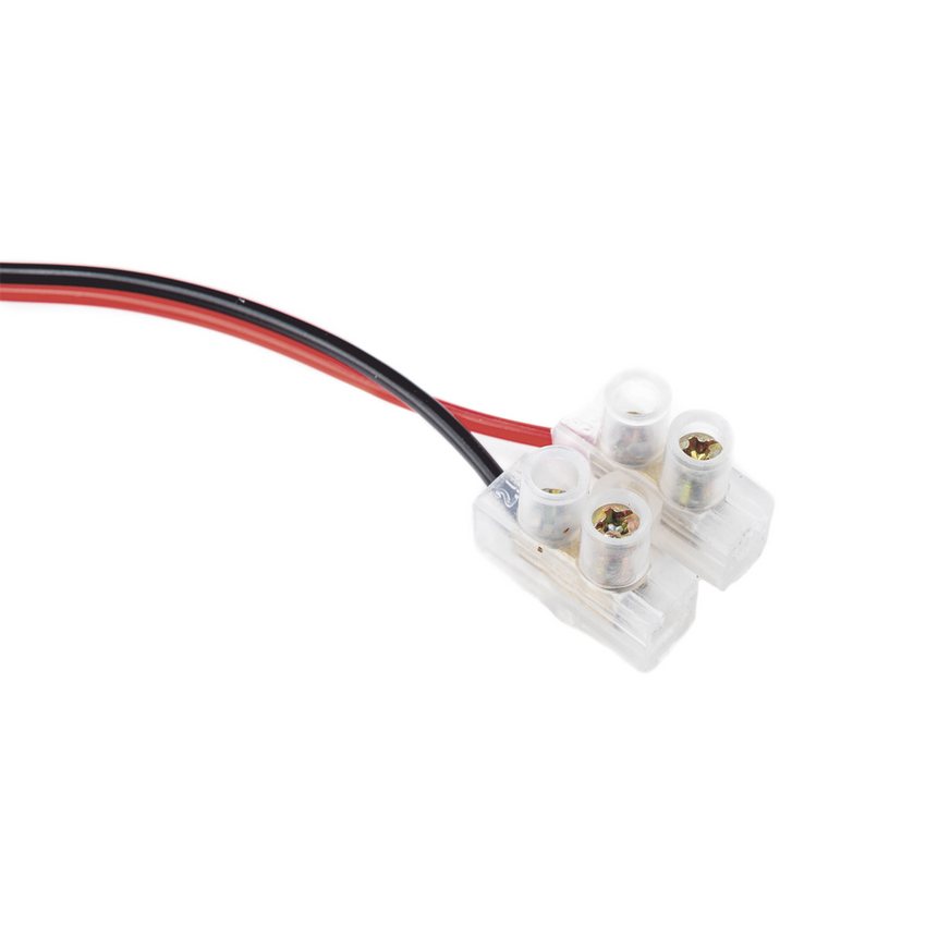 Cable de Alimentación con Conector Macho a Bloque de Terminal Atornillable / Calibre 18 AWG / Longitud 28.5 cm (11.22 Pulgadas) / Ideal para Alimentación de Cámaras