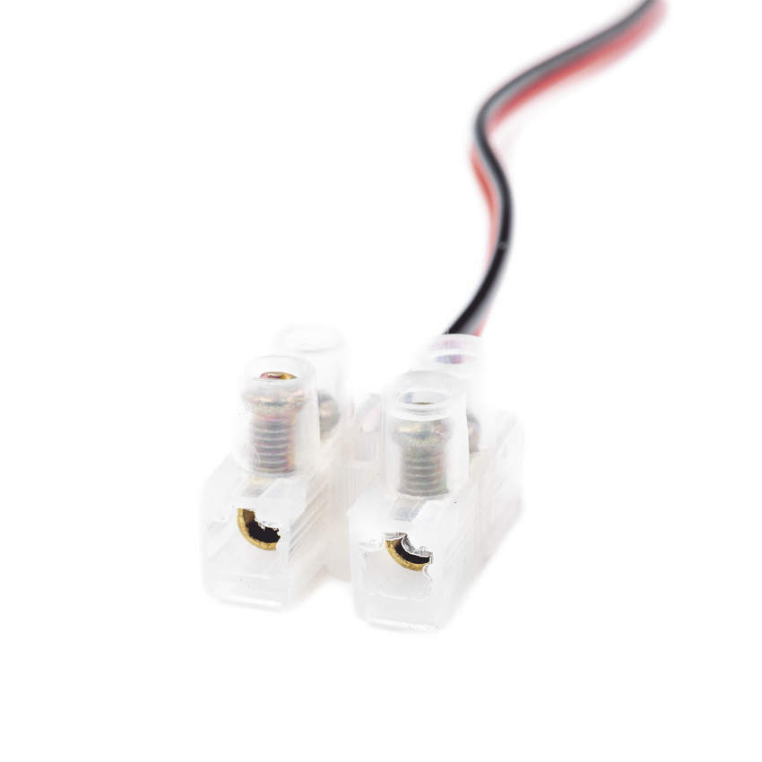 Cable de Alimentación con Conector Macho a Bloque de Terminal Atornillable / Calibre 18 AWG / Longitud 28.5 cm (11.22 Pulgadas) / Ideal para Alimentación de Cámaras