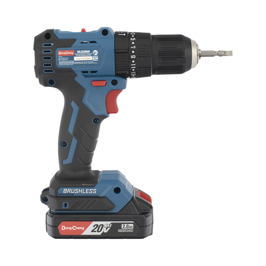 Rotomartillo Inal�mbrico 20V / Motor Brushless / Broquero 1/2 in / 50 Nm Par de Apriete / 2 Bater�as 2.0Ah con Cargador y Malet�n