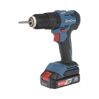 Rotomartillo / Taladro Inalámbrico de 20V sin Carbones, Broquero de 1/2", incluye 2 Baterías de 2.0 Ah, Cargador y Maletín
