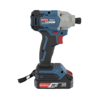Atornillador de Impacto Inal�mbrico 20V / Motor Brushless / Portabrocas Hexagonal 1/4 in / 90-180 Nm Torque / Bater�a 2.0Ah con Malet�n