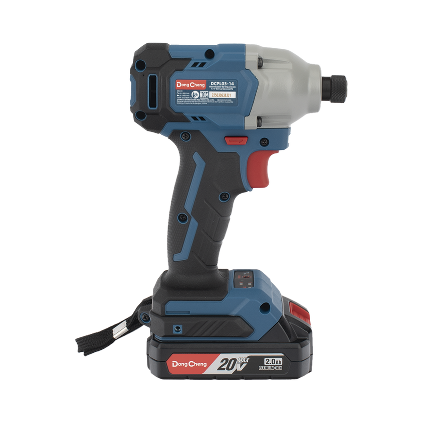 Atornillador de Impacto Inal�mbrico 20V / Motor Brushless / Portabrocas Hexagonal 1/4 in / 90-180 Nm Torque / Bater�a 2.0Ah con Malet�n