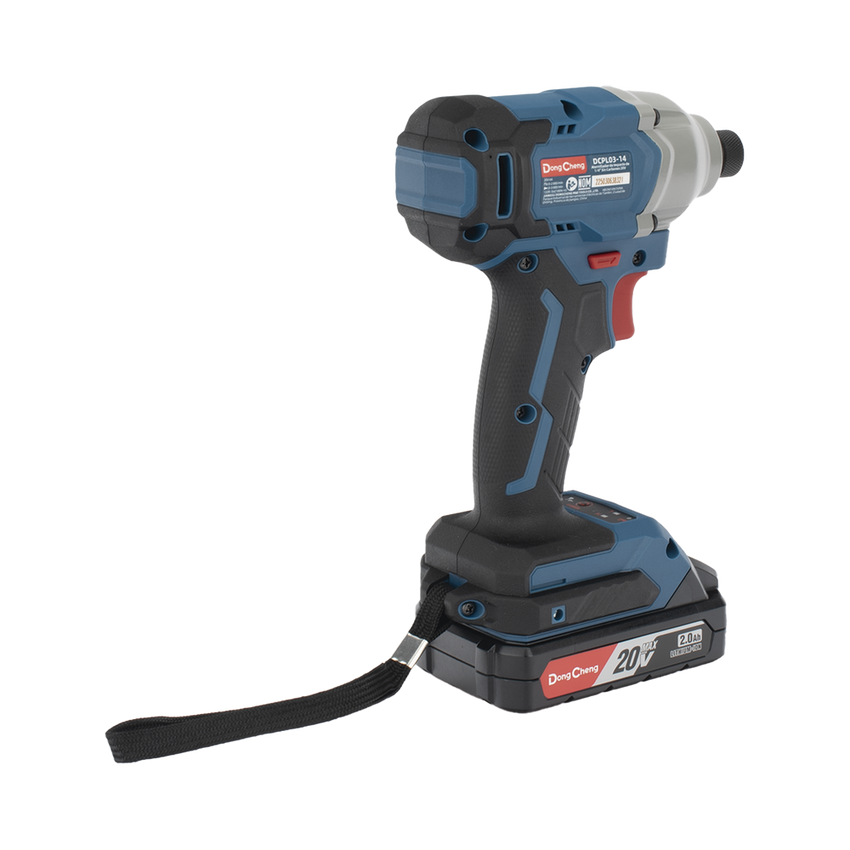 Atornillador de Impacto Inal�mbrico 20V / Motor Brushless / Portabrocas Hexagonal 1/4 in / 90-180 Nm Torque / Bater�a 2.0Ah con Malet�n