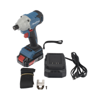Atornillador de Impacto Inal�mbrico 20V / Motor Brushless / Portabrocas Hexagonal 1/4 in / 90-180 Nm Torque / Bater�a 2.0Ah con Malet�n