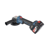 Amoladora Angular de 20Vcc, Disco de 4-1/2 in, Incluye 2 Baterías de 4.0Ah, Cargador y Estuche