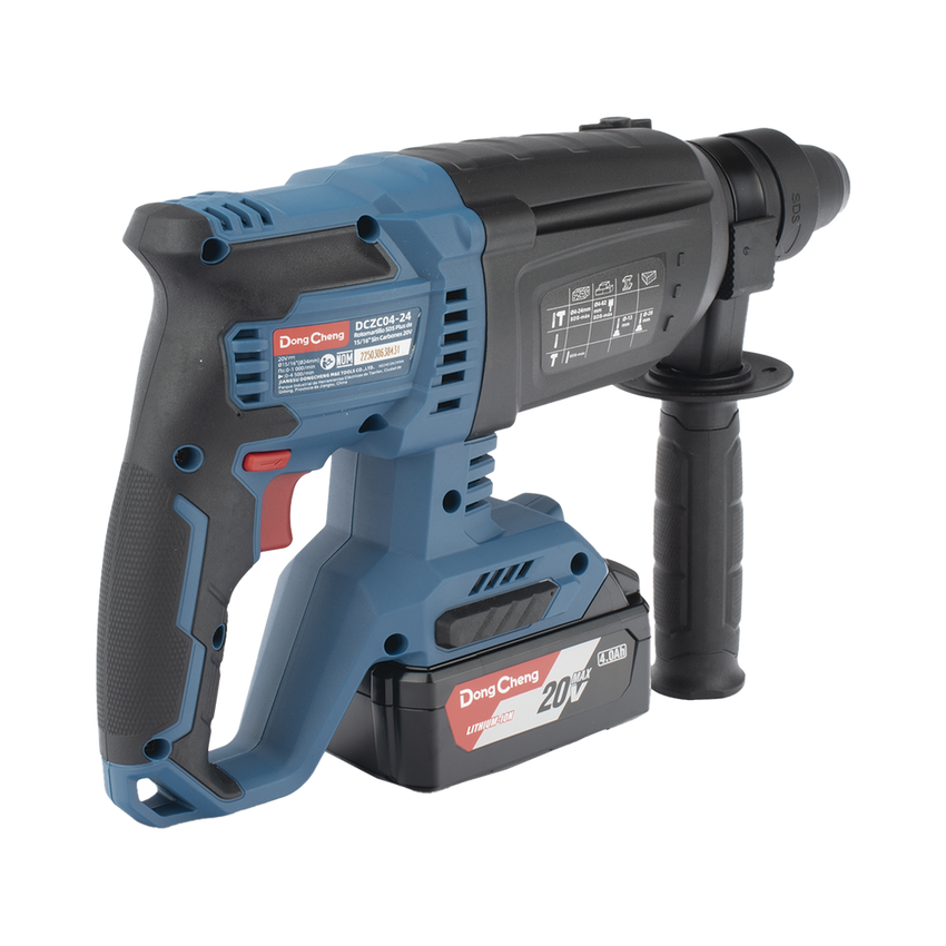 Martillo Perforador Inal�mbrico SDS-PLUS 20V / Motor Brushless / 3 Modos Taladro Percusi�n Demolici�n / 2.7 J Energ�a de Impacto / 2 Bater�as 4.0Ah con Cargador y Estuche