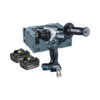 Taladro Atornillador BL 18 V 5 Ah LXT 130 Nm 2 Velocidades (0-550 0-2100 rpm). Incluye 2 Baterías de 18 V, Cargador rápido, 2 Puntas doble y Maletín Makpac.