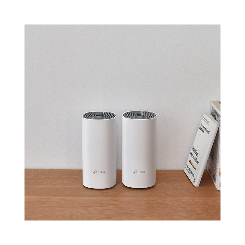 Kit de Router inalámbrico mesh Deco E4 para Hogar / Doble banda AC 1200  / 2 puertos 10/100 Mbps / Compatible con amazon alexa.