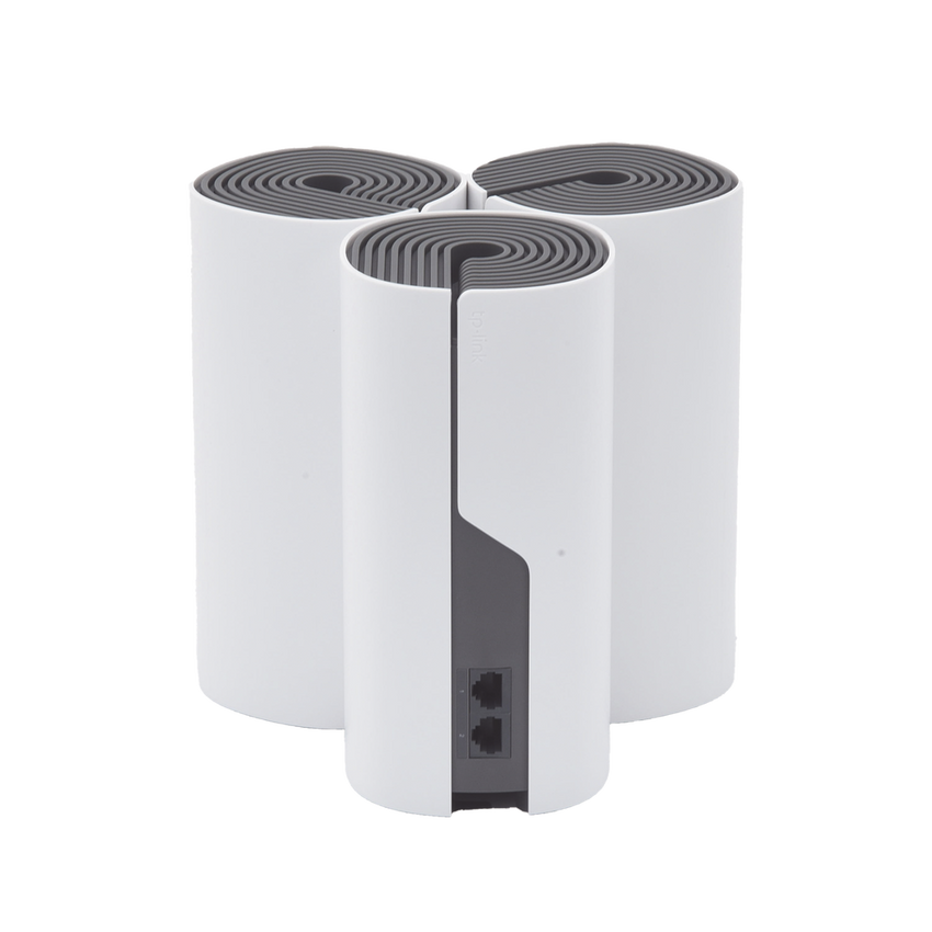 Kit de Router inalámbrico mesh Deco E4 para Hogar / Doble banda AC 1200  / 2 puertos 10/100 Mbps / Compatible con amazon alexa.