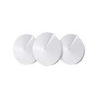 Kit 3 Routers Inalámbricos MESH Interior para Hogar / Doble Banda Wi-Fi 5 AC1300 Mbps / 2 Puerto Gigabit WAN/LAN / 4 Antenas Internas / Administración Mediante la App Deco (iOS, Android) / Protección HomeCare