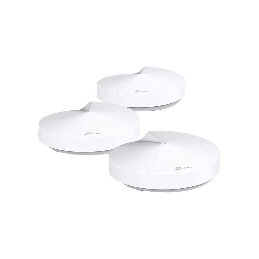 Kit 3 Routers Inalámbricos MESH Interior para Hogar / Doble Banda Wi-Fi 5 AC1300 Mbps / 2 Puerto Gigabit WAN/LAN / 4 Antenas Internas / Administración Mediante la App Deco (iOS, Android) / Protección HomeCare